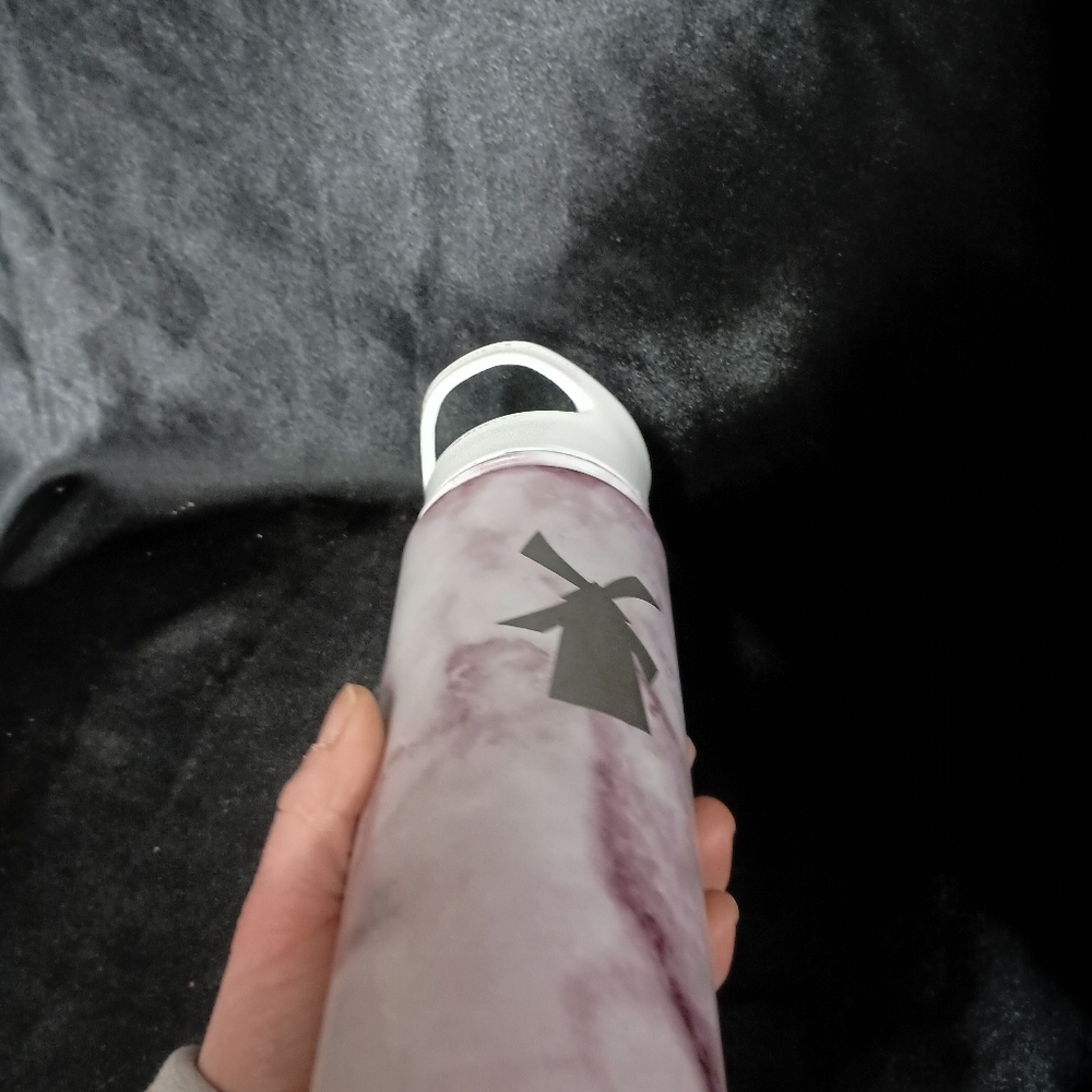 White and Purple Bath & Body Bottle with Windmill Design - Picture 4 of 16